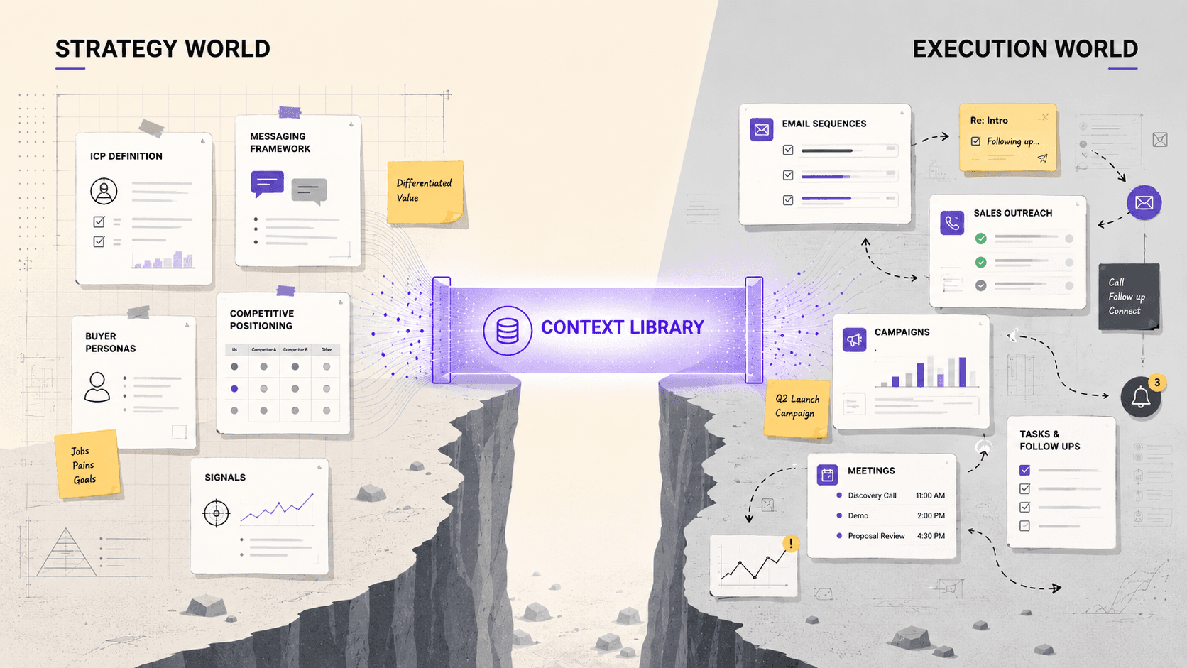Disconnected strategy and execution in GTM - needs a bridge